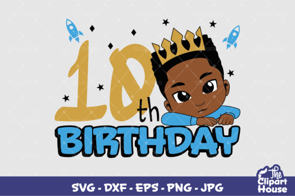 10th Birthday Boy Graphics for Crafts