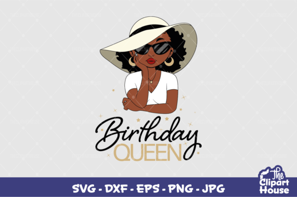 Birthday Queen Sun Hat: Graphics for Crafts