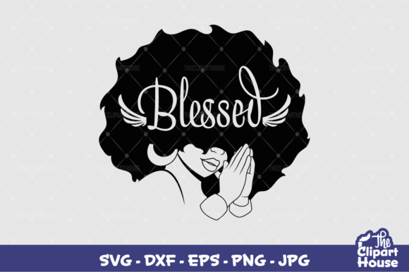 Blessed Afro Woman Graphics for Crafts
