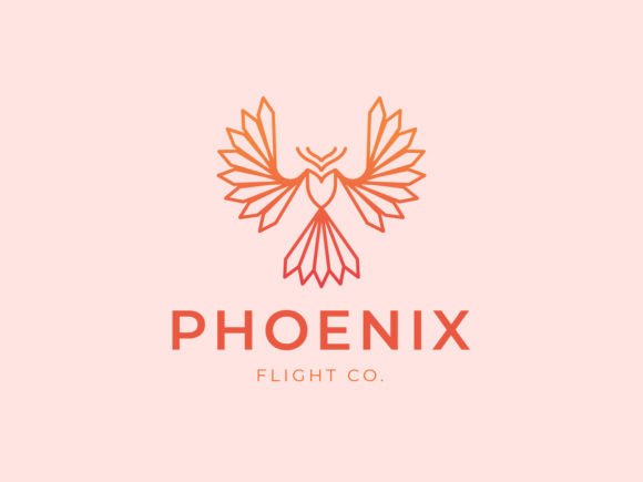 Luxury Phoenix Logo Graphics for Digital Sellers