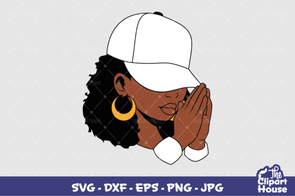 Praying Hands Black Woman Graphics for Crafts
